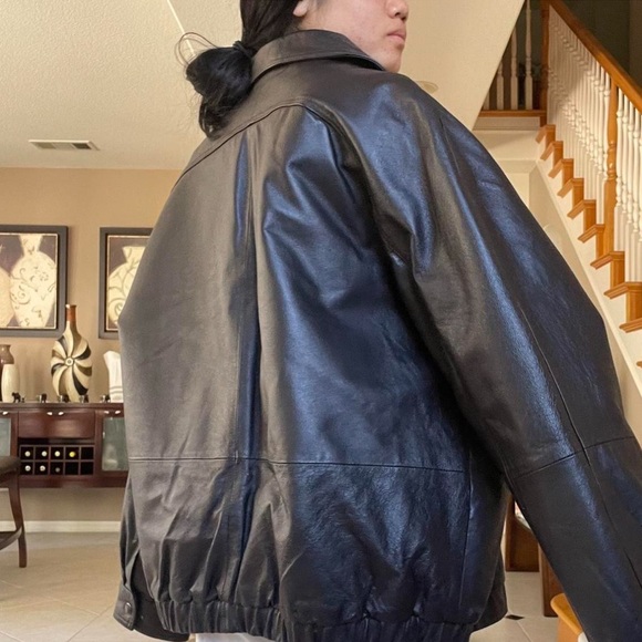 St. John’s Bay Oversized Leather Jacket - Picture 2 of 3